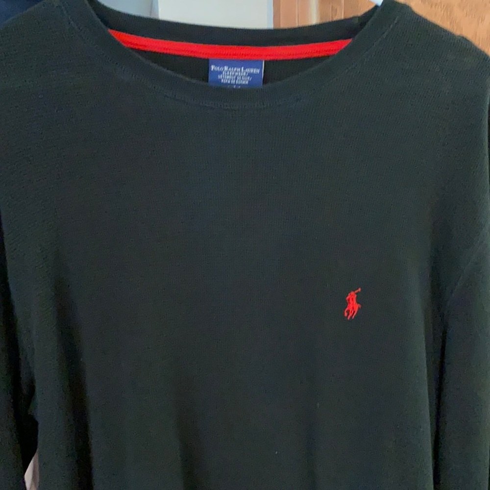 Long Sleeve Cotton Polo Crew Neck